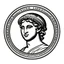 Placeholder: greek statue front face portrait logo, stamp.