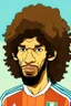 Placeholder: Mohamed Elneny Egyptian football player .cartoon 2d