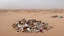 Placeholder: desert with things people have lost piled on the ground