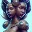 Placeholder: Portrait of Pikachu, sango fantasy, fantasy magic, intricate, sharp focus, illustration, lot's of grain on the skin, tribal tatoos,highly detailed, digital painting, concept art, masterpiece head sexy lady body black African beauty space lady black one head African afro sun, high key lighting, volumetric light high details psychedelic background, cyborg, leopard skin