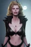 Placeholder: Kim Basinger as evil queen in black leather, busty, cleavage, curvy, angry, happy, stern look. character design by cory loftis, fenghua zhong, ryohei hase, ismail inceoglu and ruan jia. unreal engine 5, artistic lighting, highly detailed, photorealistic, fantasy