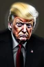 Placeholder: Portrait of Donald trump, skeleton face