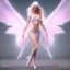 Placeholder: beautiful fairy very etheric, nice smiling, long blond hair, magic glamour pink make up, delicate colors, complete vision of very transparent and big wings, beautiful glamour transparent dress, ultra sharp focus, 8k, unreal engine 5, extremely sharp detail, light effect, soft light atmosphere, smooth, full of details, face in front, complete vision of face and hair and of the body