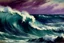 Placeholder: The Wave Gustave Courbet use purple and blue colour