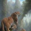 Placeholder: one cougar in blue and white battle armor, a highly detailed illustration, background of Inka jungle, realistic render, 8 k, micro detail, intricate, elegant, centered, digital painting, Artstation, smooth, sharp focus, illustration, artgerm, tomasz alen kopera, peter mohrbacher, donato giancola, joseph christian leyendecker, wlop, boris vallejo