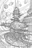 Placeholder: coloriages mystères :Une station spatiale futuriste orbite au-dessus d'une planète lointaine, avec des vaisseaux spatiaux modernes naviguant entre les structures.