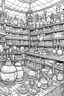 Placeholder: coloring page of A mysterious potion laboratory, featuring bubbling cauldrons, shelves filled with magical ingredients, and spellbooks open to arcane incantations.