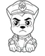 Placeholder: outline art for Paw Patrol coloring page, Japanese manga style, cartoon style, cute face, white background sketch style, full body is a must, only use outline, clean line art, no shadow, bold outline