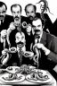 Placeholder: The cast of fawlty towers all eating octopus