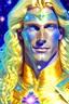 Placeholder: Beautiful tall man Pleiadian galactic commander, ship, perfect detailed face, detailed golden galactic suit, high rank, long blond hair, hand with five perfect detailed fingers, amazing big blue eyes, smiling mouth, high definition lips, cosmic happiness, bright colours, blue, pink, gold, jewels, realistic, real photo, bright and sunny background, very detailed, high contrast, high definition 8k, pixel 512X512, unreal engine 5, extremely sharp details, light effect, bright and sunny background.