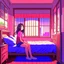 Placeholder: Streamer anime girl in a bedroom