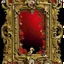 Placeholder: An ornate vintage picture frame crafted from antique gold with intricate baroque scrollwork and delicate filigree details. Vibrant red cardinals with black-masked faces perch gracefully along the ornamental corners and sides, while ethereal white-winged angels with flowing robes are nestled between the decorative flourishes. The frame's bottom edge features elegant cursive script in deep burgundy that reads "When Cardinals appear, Angels are near" flowing seamlessly along the golden molding. Sof