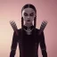 Placeholder: Wednesday Addams, Wednesday with braids standing with her arms crossed, dark, soft goth lip, hyper detail, octane render, unreal engine 5, photorealistic, 8k resulation