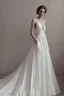 Placeholder: Long Luxurious White Wedding Dress Photorealistic