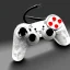 Placeholder: Greek white marble stature, game controller, full of details, realistic