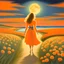 Placeholder: A woman's painting and Irish Sutter dog are is walking in the field leading to the beach under a full moon, graceful, orange and azure, articular art, flower power, realistic but romantic, picturesque fabrics, dance -37:43 - -Style 750 v6