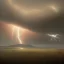 Placeholder: franz frazetta style,plains,lighting bolt strike, storm in the distance