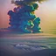 Placeholder: garbage dump, waste, dump, hill, smoke plumes, clouds, smog, city scape with pollution, double exposure photography, colourful nature, clean sharp focus, on white background, Fractal Geometry buildings, sacred geometry