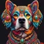 Placeholder: Beautiful anthropomorphic dog colorful art conceptual, amazing artwork, hyper detailed, ultra maximalist quality, 12k