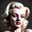 Placeholder: Realistic image portrait, sweet Marylin Monroe, blonde woman, cyberpunk style, long hair, highly detailed, unreal engine 5, ray tracing, RTX, lumen lighting, ultra detail, volumetric lighting, 3d, finely drawn, high definition, high resolution.