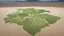 Placeholder: the world map of grass on a dry lake