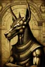 Placeholder: wallpaper de Anubis no estilo de Leonardo da Vinci