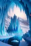 Placeholder: A frozen landscape with a giant frozen caveroof over it