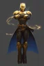 Placeholder: Golden Warforged, Batman, Sorcerer Supreme, Dark Cloak, Mechanus, Humanoid.