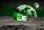 Placeholder: green Chilean flag on the moon