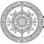 Placeholder: "Create a unique CIRCLE MANDALA. This mandala coloring sheet features strange and imaginative SHAPES, ensuring a realistic yet fantastical journey. Draw clean lines in a 3:4 aspect ratio on a white background, embracing minimalistic black lines and low-level black colors. Craft a coloring page with perfect, clear lines, avoiding repeated images, sketching, and thick black colors.