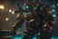 Placeholder: Big Daddy in 8k bioshock model with 8k solo leveling shadow artstyle, anime them, Underwater, neon water, full body, intricate details, highly detailed, high details, detailed portrait, masterpiece,ultra detailed, ultra quality