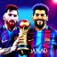 Placeholder: Lionel Messi und diego armando maradona halten gemeinsam in einem Stadion den Worldcup in der Hand, Fußball, stadion, viele menschen, perfect quality, argentinien, photography, central