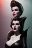 Placeholder: Lana Turner as evil queen in black leather, leather, busty, cleavage, angry, stern look. character design by cory loftis, fenghua zhong, ryohei hase, ismail inceoglu and ruan jia. unreal engine 5, artistic lighting, highly detailed, photorealistic, fantasy