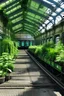 Placeholder: train station with plants