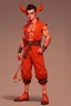 Placeholder: Full Body, Male Tiefling, monk, street outfit like Goku, boxer pose