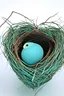 Placeholder: birds nest with hearts, teal