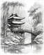 Placeholder: in bamboo forest, tree house on bamboo tree, small water fall nearby,bamboo forest, pen line sketch Inspired by the works of Daniel F. Gerhartz, with a fine art aesthetic and a highly detailed, realistic style