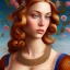 Placeholder: portrait of a beautiful brunette busty woman Sandro Botticelli style