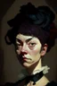 Placeholder: A portrait of a bizzae, from One Piece anime, Caravaggio style
