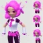 Placeholder: ROBLOX woman character pink hair with horns with white t-shirt and black tie