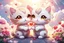 Placeholder: cute anime chibi cat couple, love, valentine day scene, hearts, flowers in sunshine Weight:1 heavenly sunshine beams divine bright soft focus holy in the clouds Weight:0.9