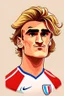 Placeholder: Antoine Griezmann French football player ,cartoon 2d