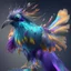 Placeholder: fluid ink bird creature,colorful feathers, unreal engine 5, 8k resolution, photorealistic, ultra detailed