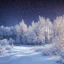 Placeholder: winter landscape, crystal, stars, dreamlike