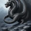 Placeholder: mdjrny-v4 style, highly detailed illustration of a black obsidian dragon, spread wings, black obsidian dragon feet on lava rock, dark sky background, realistic, intricate details, d&d, by artist "Even Mehl Amundsen", full body