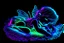 Placeholder: black light art neon colors cute sleeping fairy