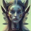 Placeholder: Portrait of beautiful girl, plant, metal, feathers, Dryad, fae, sidhe, ominous, nature, plants, wildflower, facepaint, dnd character portrait, intricate, oil on canvas, masterpiece, expert, insanely detailed, 4k resolution, retroanime style, cute big circular reflective eyes, cinematic smooth, intricate detail , soft smooth lighting, soft pastel colors, painted Renaissance style,bokeh, 800mm lens