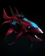 Placeholder: cyberpunk cyber hammerheadshark . led color red . shark charter