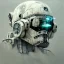 Placeholder: photorealistic at-at pilot helmet with weathered painting , illustration on coarse canvas by <agnes cecile> and <Yoji Shinkawa>, ornate and intricate details , soft smooth lighting, ultra detailed concept art,