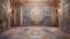 Placeholder: Superb pictorial mosaic floor, tapestry-lined walls, relaxation, luxury, dream world, calm beauty, symmetry, fantasy world, magic, beautiful composition, exquisite detail, 135mm lens